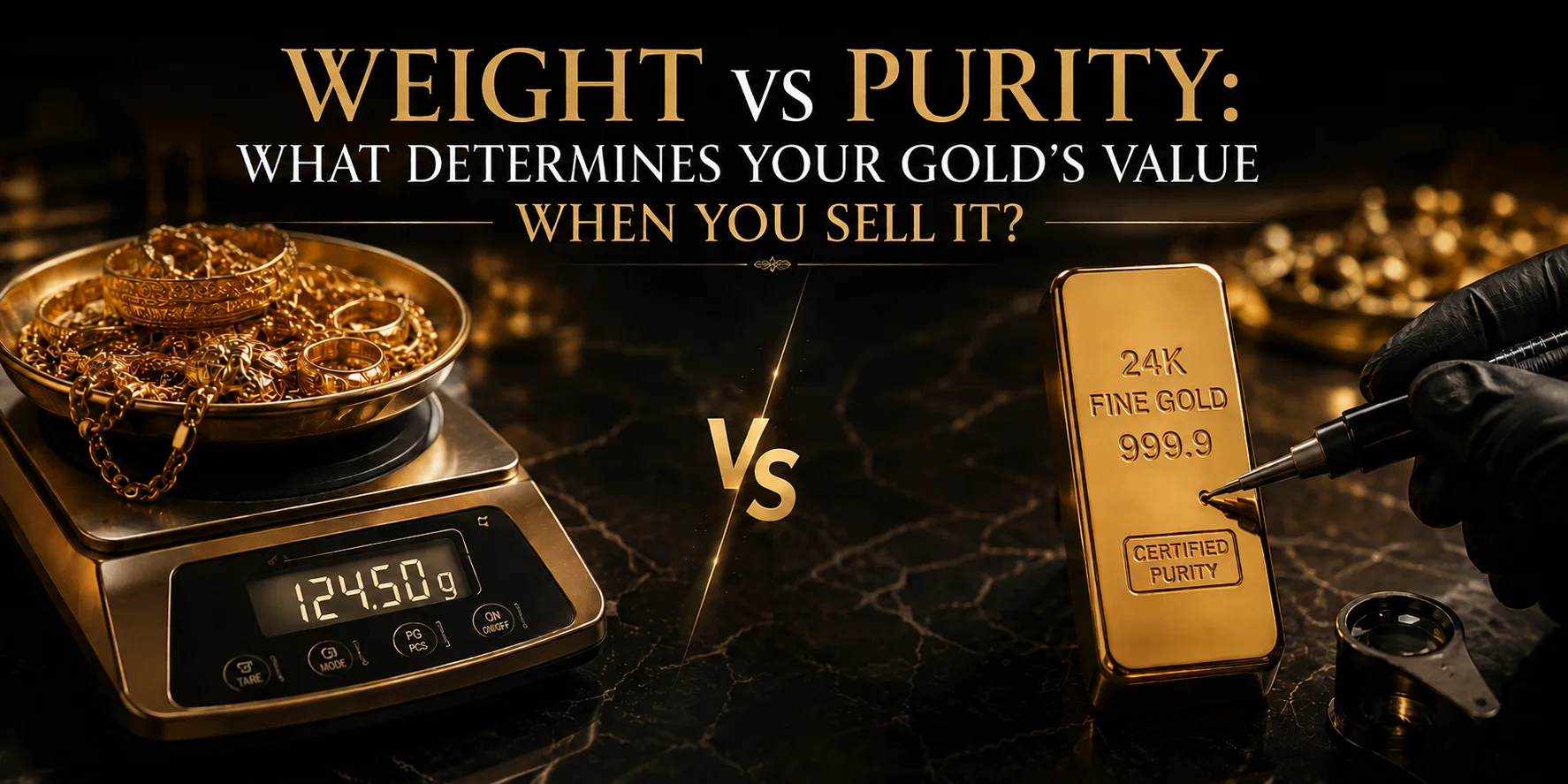 Weight vs Purity: What Determines Your Gold’s Value When You Sell It?